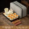 Holiday gift box for elders Ru kiln Kung Fu tea set light luxury high-end cover bowl office guest teapot