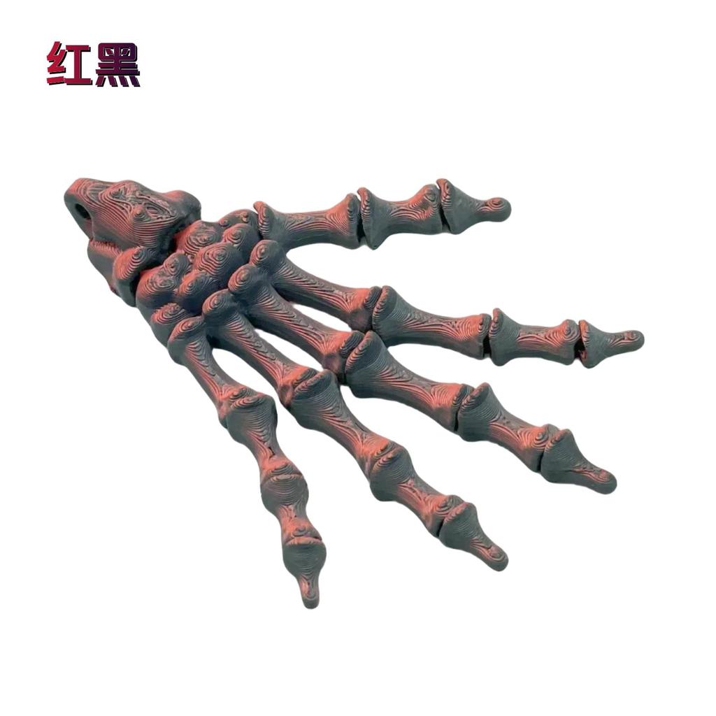 Xiaoke tide play 3D printing skeleton hand pendant Halloween series creative figure model Internet celebrity gift realistic