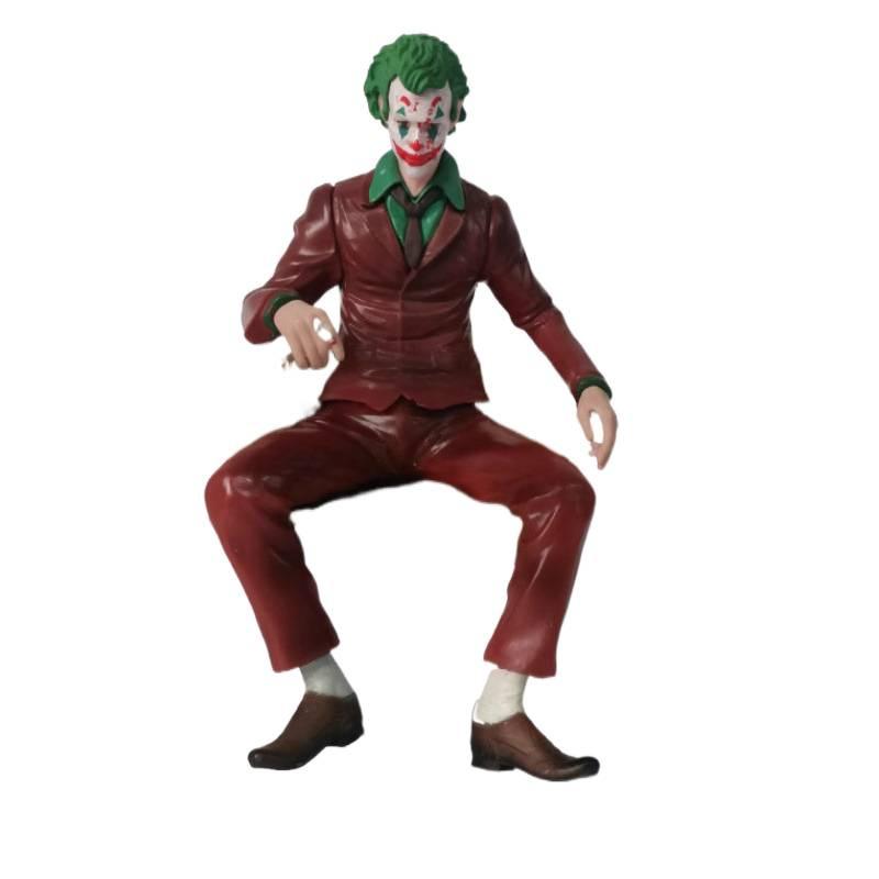 JOKER Red Clothes JieKun Clown Figure, Red Clothes Sitting Clown, Gotham Series Desktop Model Ornament Gift