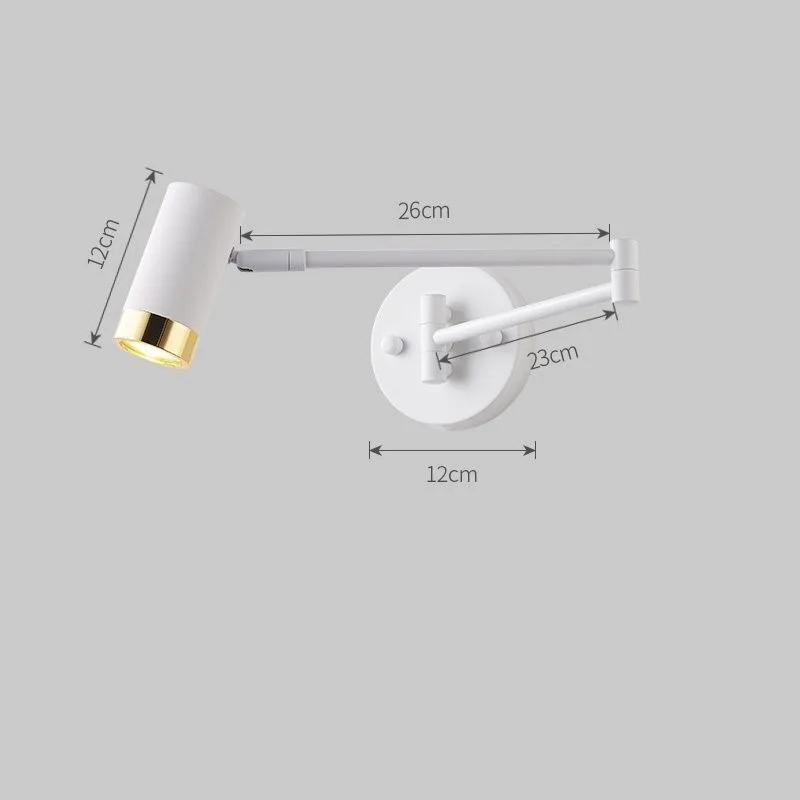 

Современный настенный светильник для ресторана, прикроватная тумбочка, спальня, выдвижной поворотный кронштейн, складной, для чтения, защиты глаз, светодиодные лампы, внутренние светильники Warm light