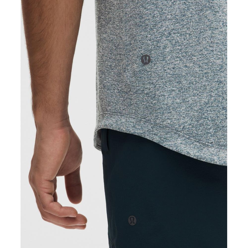 Lululemon License To Train Short Sleeve Shirt Heathered Indochine Blue