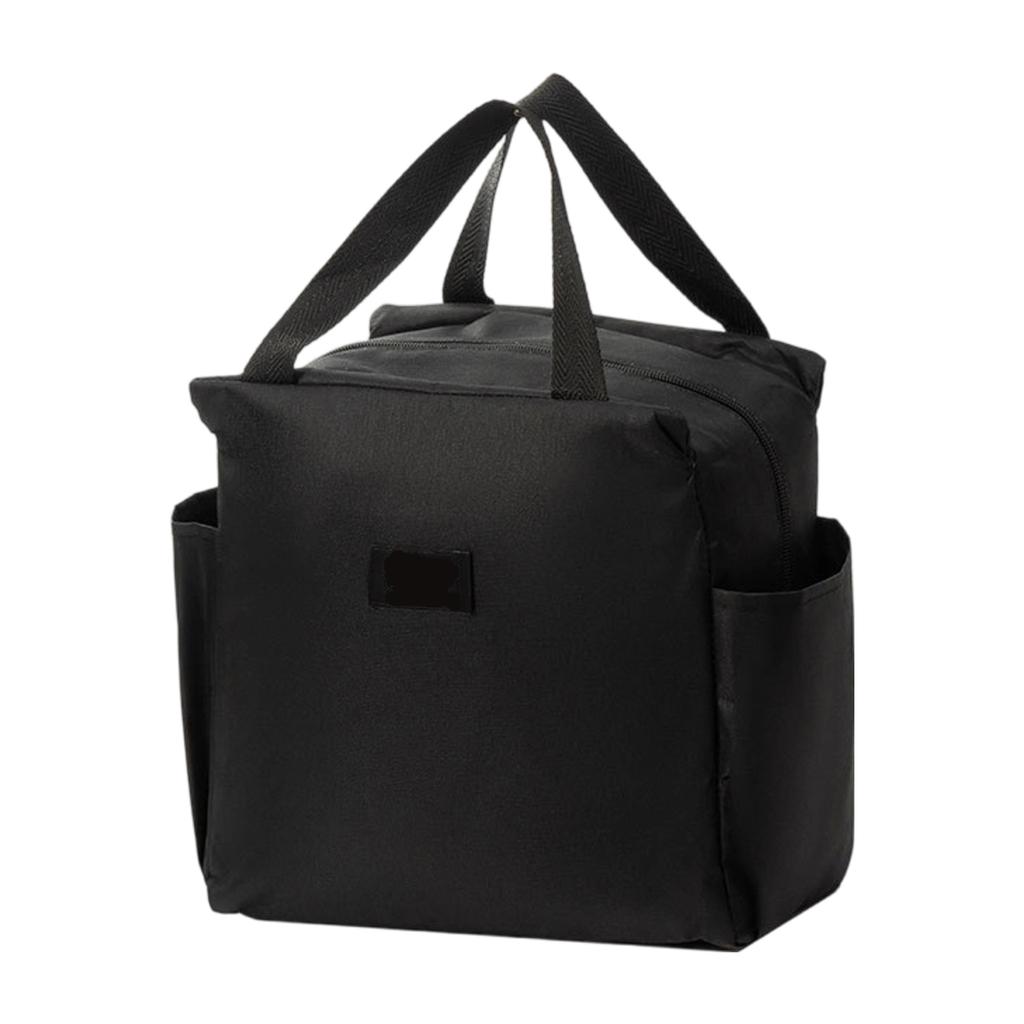Fabric Zippered Picnic Bag with Large Capacity Compartment and Dual Carry Handles for Outdoor Use