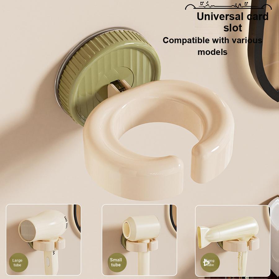 5 pcs Wall Mounted Hair Dryer Rack Holder with Suction Cups - No Drilling Bathroom Organizer