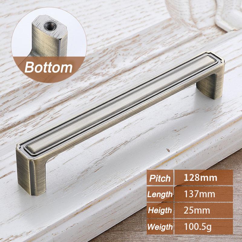 WV Kitchen Cabinet Storage Door Handles Antique Retro Bathroom Drawer Dressers Knobs Cabinet Closet Door Brass Handles Hardware