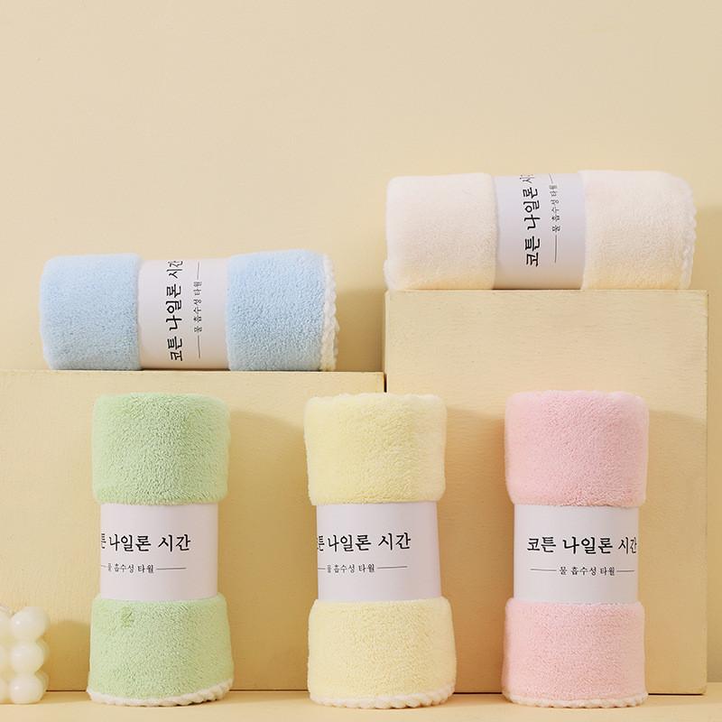 Coral Velvet Towel Absorbent Home Face Cloth With Custom Logo For Gift And Souvenir Use
