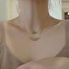 Three Lives Three Worlds Hetian Jade-Style Necklace: Minimalist Light Luxury Clavicle Chain, Fairy-Inspired Ancient Trend