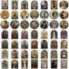 10/30/50pcs Gothic Glass Style Tarot Card Stickers  Graffiti Decals Water Bottle Phone Guitar Cool Sticker Packing