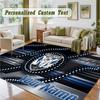 Crystal Velvet Square Rug Custom NameCanterbury-Bankstown Bulldogs Pattern Non Slip Home Floor Decor Rug