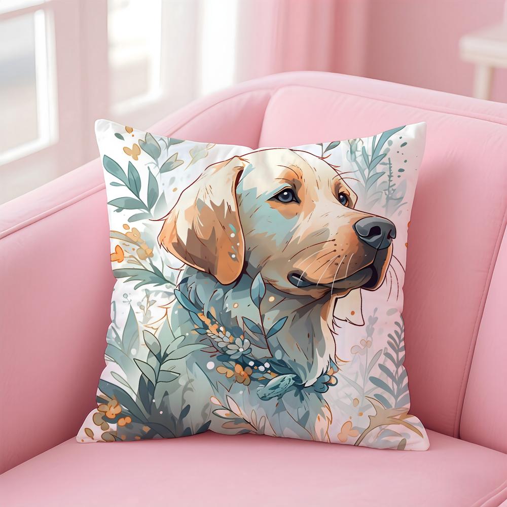 NICE CUTE Pembroke Welsh Corgi Dog Cushion Cover Pillow Case Soft Friendly Fabric  Concealed Zipper
