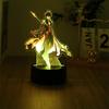 Genshin Impact 3D Lampe Zhongli Raiden Shogun Klee Anime LED Nachtlicht für Schlafzimmer Dekoration Mondlampe Geburtstag Beste Geschenke Luces