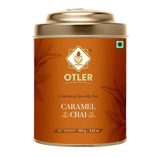 Otler Caramel Chai – 100% Natural Loose Leaf Tea | Smooth Caramel Flavour Chai | Supports Digestion & Skin Health | Whole Leaf Assam Tea – 100g Pouch
