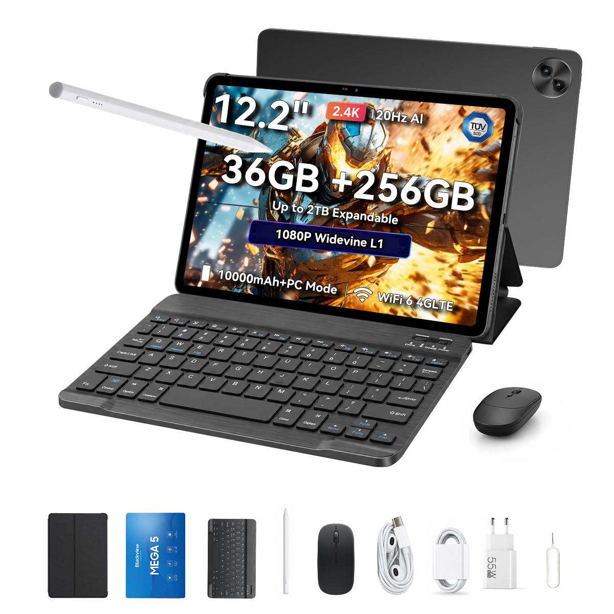 Tableta Android Blackview MEGA 5 Android 12  120Hz 8GB/12GB+256GB 10000mAh 2.4K 8+256 gri