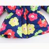 Autumn and Winter Children's Cotton Jacket Boys and Girls Fashion Printing Cartoon Big Boy Long Section Hair Collar Hooded Cotton Coat Jacket