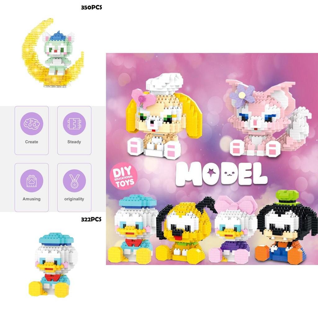 Disney Mickey Minnie Goofy Cartoon Bausteine für die Intelligenzentwicklung von Kindern