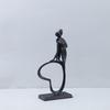 Cast Iron Heart Couple Decorative Metal Sculpture Living Room Bookshelf Figurine Human Statue Craft Ornament Room Decoration New