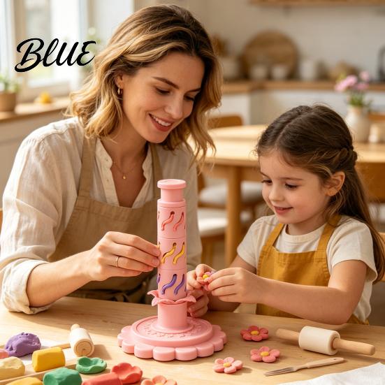 Pottery Flower Molds 9 Sleeve Bloom Shaping Maker Modular Clay Tool with Patterns 3D Printed DIY Stackable Press Molding
