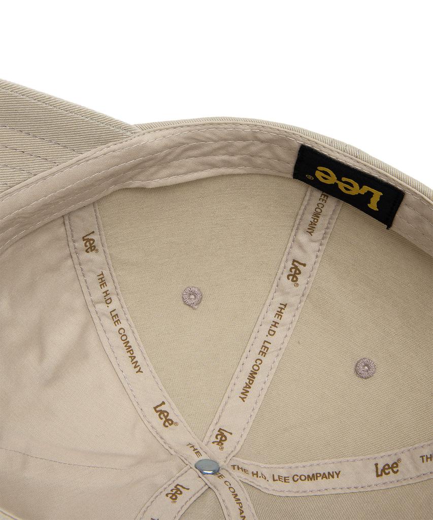 LEE Drawing Stitch Cotton Ball Cap Beige