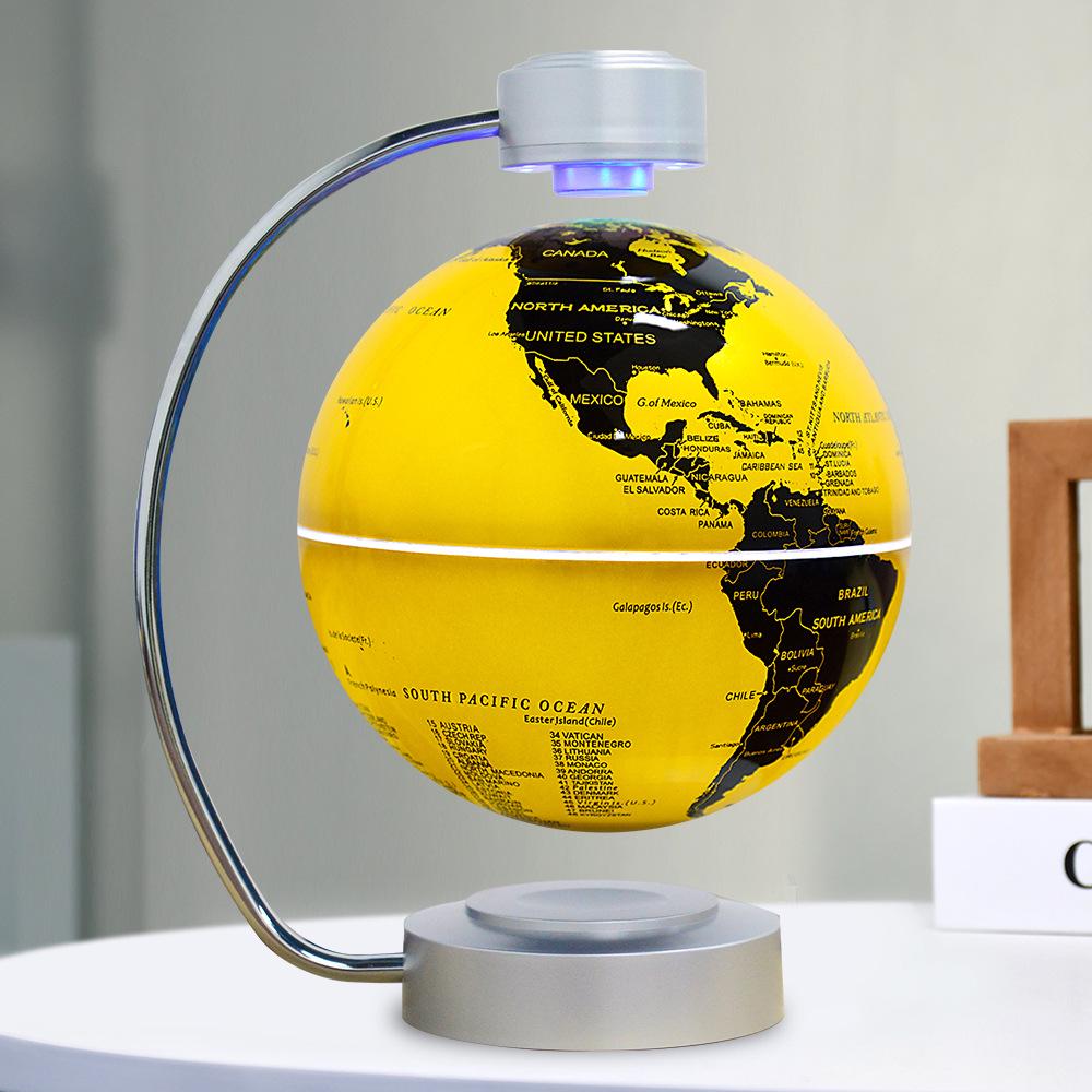 8-Inch Luminous Magnetic Levitation Globe - Creative Home Decor with Self-Rotation