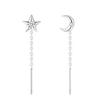 Boucles d'oreilles Lune et Étoiles Design Unique Accessoires d'oreille pour Femmes Élégantes Polyvalentes Personnalité Bijoux Quotidien