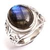 Labradorit-Ring, Edelsteinschmuck, handgefertigter Ring, Geschenke für sie, Silberschmuck