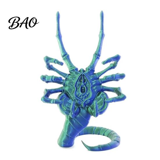 Sturdy Plastic Phone Dock 3D Printed Sci-Fi Horror Holder, Novelty Stable Smartphone Stand, Decorative Desk Organizer Compact Collectible Ornament for