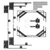 Torwinkelhalterung 2 Sätze Anti-Durchhängen Torrahmen Hardware-Kit Schwarz