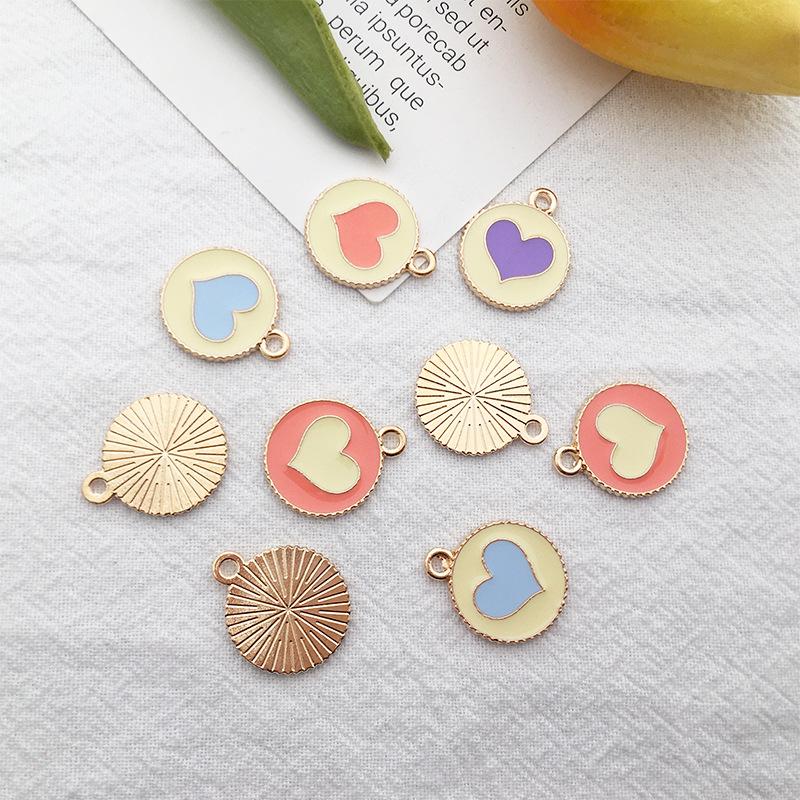 

DIY Бусины 10 шт. Орнамент Аксессуары Капли Уха Браслет Ожерелье Чай с Молоком Кулон Нектарин Сердце Кулон Ручной Работы