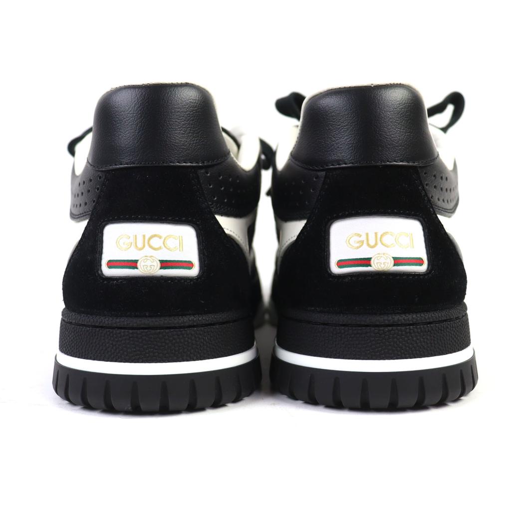 Pristine GUCCI Sneakers Reweb GG Canvas Sherry Line Black Leather 39.5 807057 Used