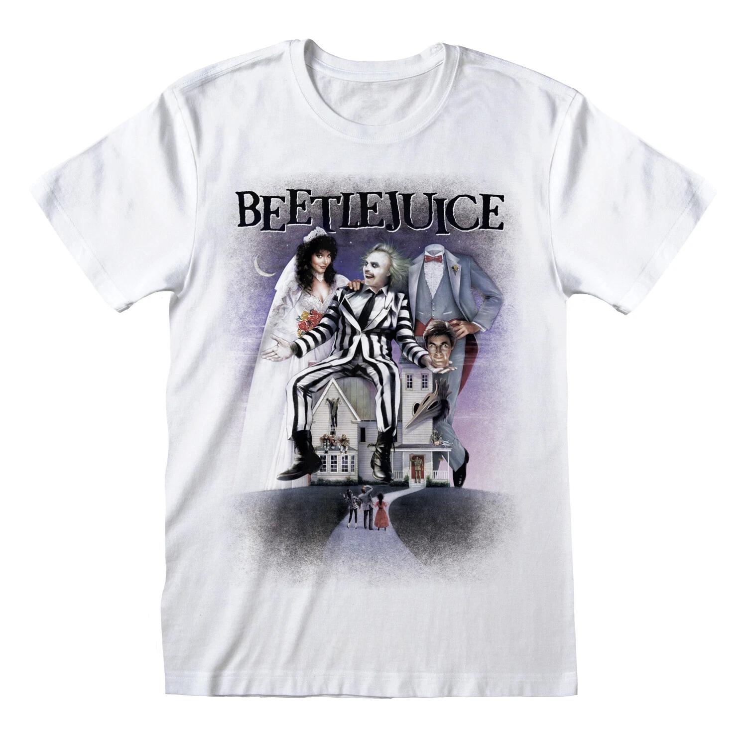 White Beetlejuice Movie Poster T Shirt Official New S M XL M