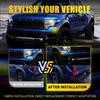 4x Clear Side Bumper Marker Lights Amber Red LED For 2010-14 Ford F-150 Raptor A