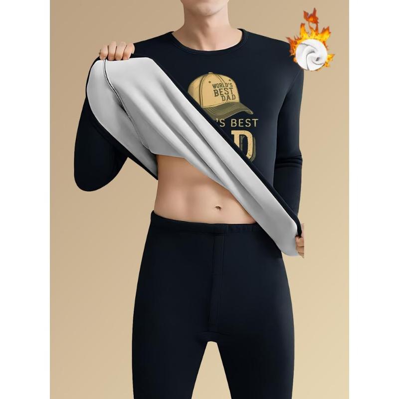 

Men s Thermal Long Sleeve Top, Heat-Generating & Warm, Perfect for Cold Winter & Indoor Lounge XXL чёрный