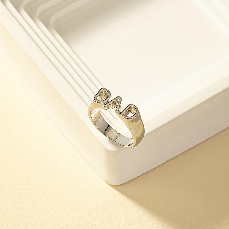 

Minimalist Style English Letter Ring for Men & Women - Trendy Design for Couples