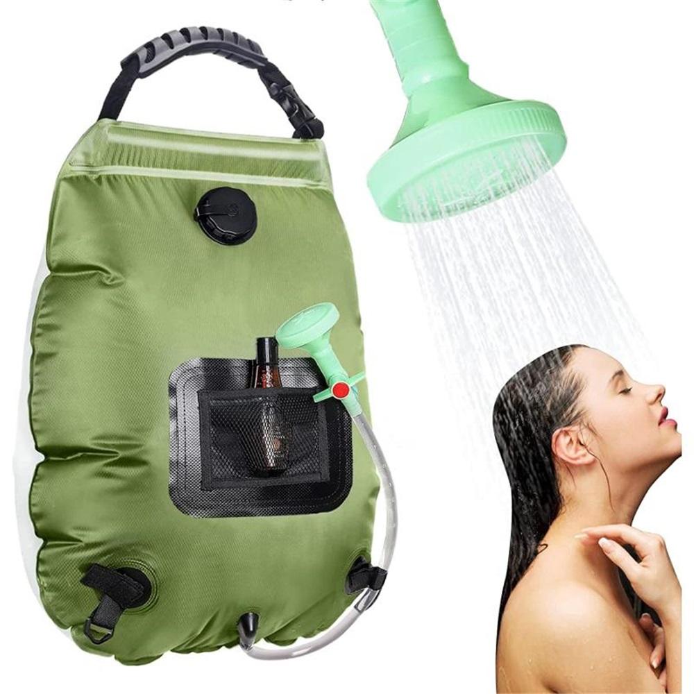 5 Gallon Solar Shower Bag - 20L Portable Camping Shower With Hose & On/Off Shower Head, Solar Heating Bag For Outdoor Hiking, Beach, Travel