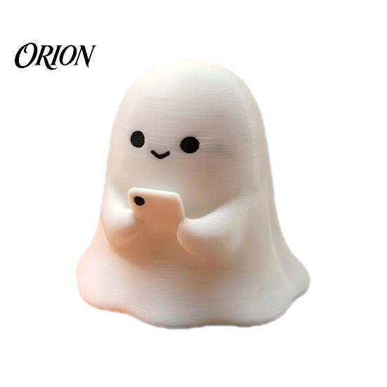 Unique Halloween Table Centerpiece 3D Printed Ghost Figurine, Cute Spooky Resin Statue, Funny Desktop Tray Sturdy Statue for Desk Decor, Tabletop