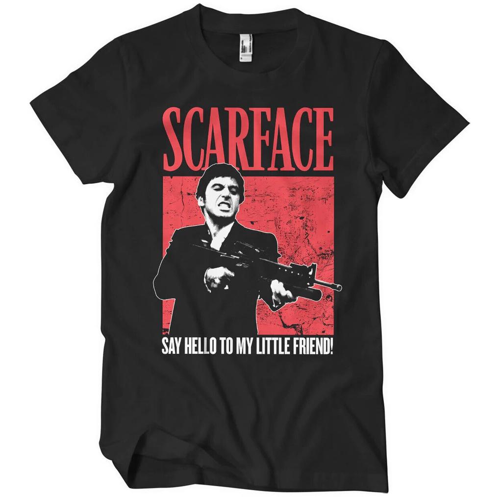 Unisex shirt Cotton Oversize Large Size New Scarface Say Hello To My Little Friend Al Pacino Tony Montana M nner Men T-Shirt