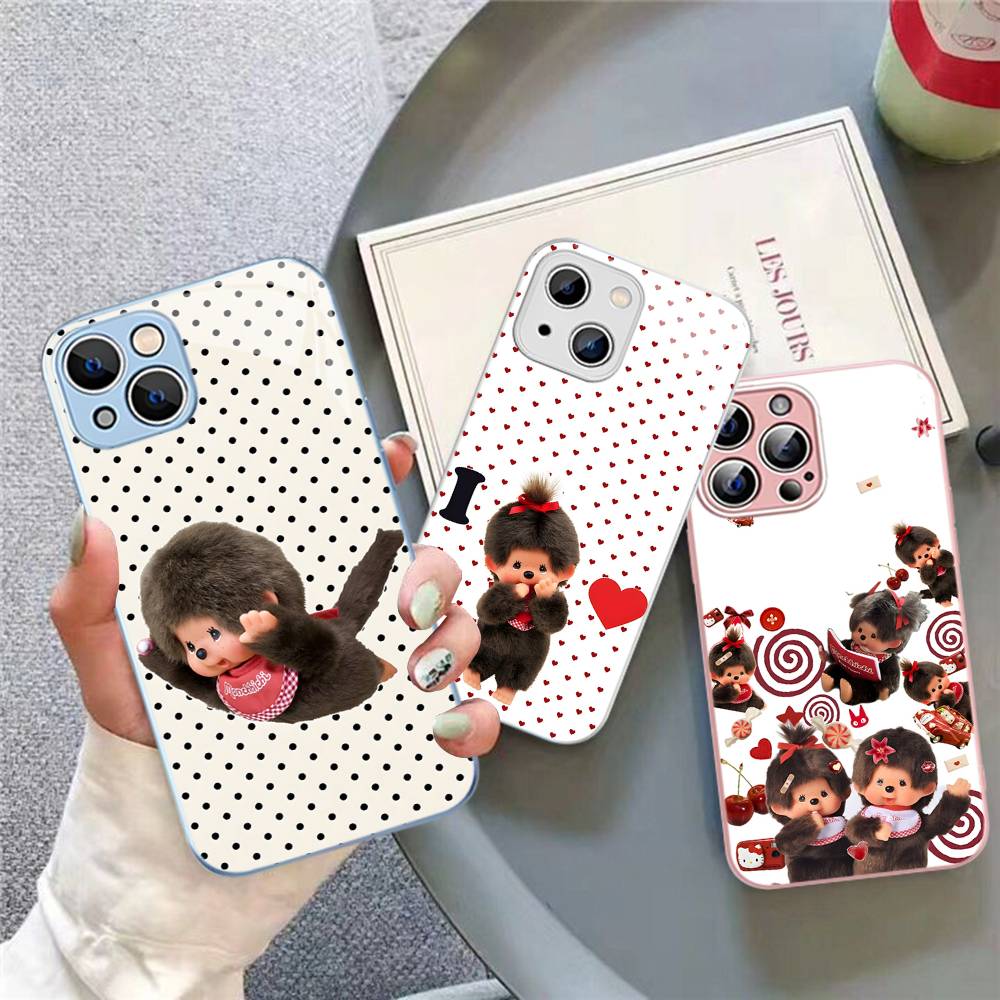 Cute M-monchhichis-s Tempered Glass For Iphone 14 13 12 11 Pro Mini XS MAX 14Plus X XS XR Cover
