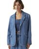 Stella Classic Denim Jacket Women's Soft Button Blazer US S 001FX-0001