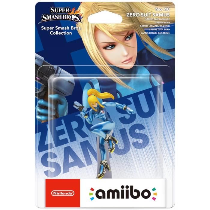 Figurine Amiibo - Samus Sans Armure N°40 • Collection Super Smash Bros.
