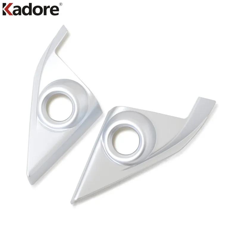 Car Front Inner Door A Pillar Speaker Triangle Cover Trim For Honda Civic 10th Sedan 2016- Carbon Fiber Interior Accessories