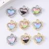 5pcs Exquisite Pearl Gemstone Love Heart Charms Pendants for Jewelry Making Necklace Earrings Bracelet DIY Handmade Accessories