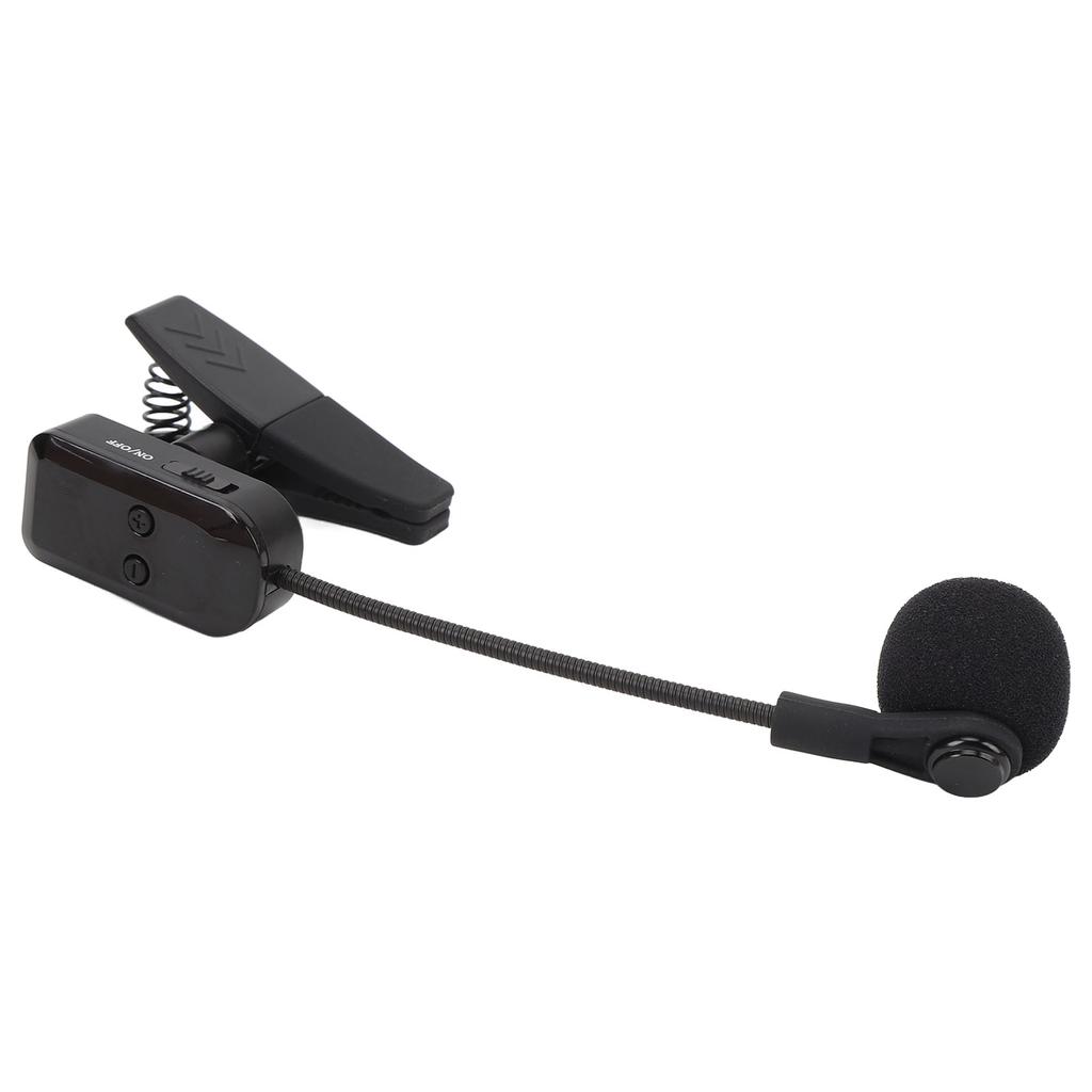 Wireless Saxophone Microphone System Clip On Instrument Microphone 131ft Range Plug and Play Brass Mic for Band
