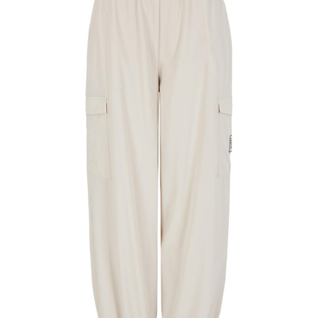Emporio Armani Ea7 Fw24 Loose Fit Cargo Pants Women Pants Off-White 6DTP20-TNFTZ-1120