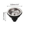 Modern 304 Stainless Steel Kitchen Sink Drain Strainer Stopper with Polished Surface Easy Clean 3-Year Warranty for Hotels