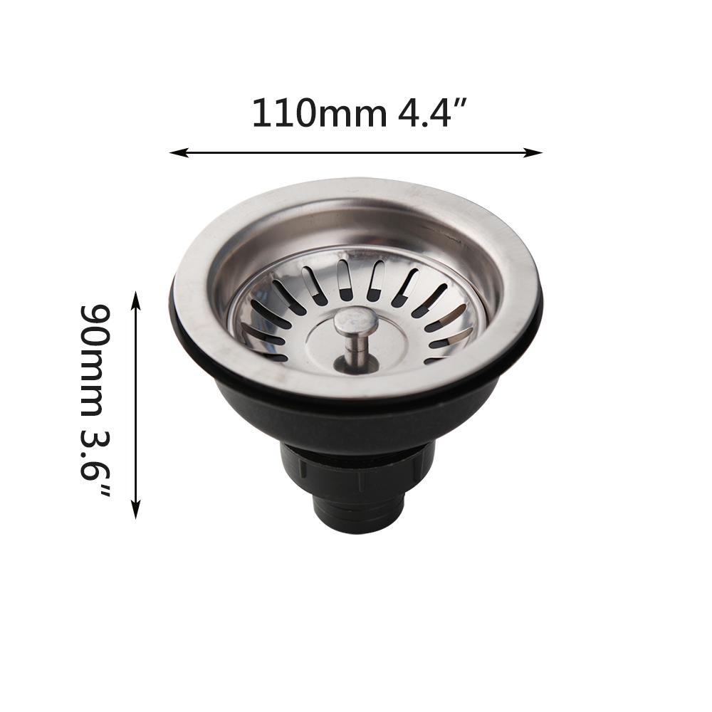 Modern 304 Stainless Steel Kitchen Sink Drain Strainer Stopper with Polished Surface Easy Clean 3-Year Warranty for Hotels