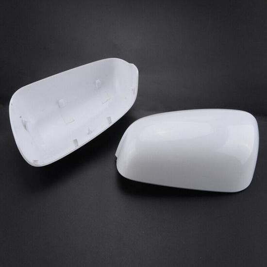 2PCS White Rear Mirror Cover Cap For Honda Fit / Jazz 2009 2010 2011 2012 2013 `