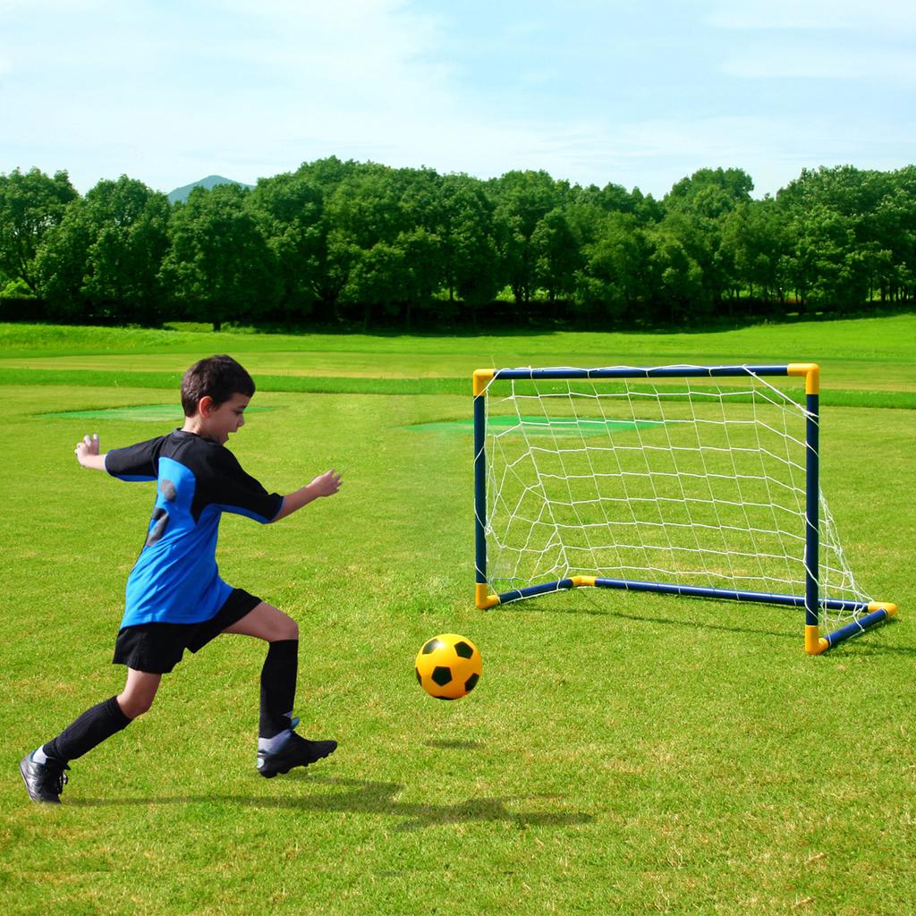 SET OF 2 GOALS 85x60x42CM + BALL + PUMP