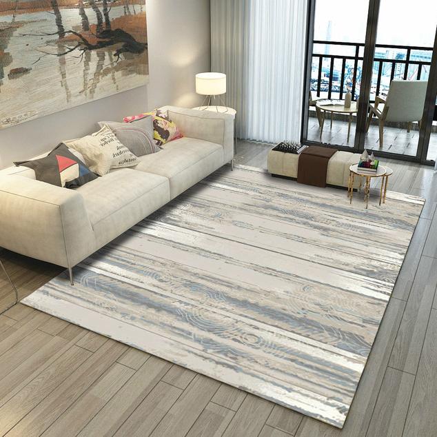 Crystal Velvet Persian Carpet Living Room Sofa Tea Table Non-slip Waterproof Floor Mat Bedroom Decoration