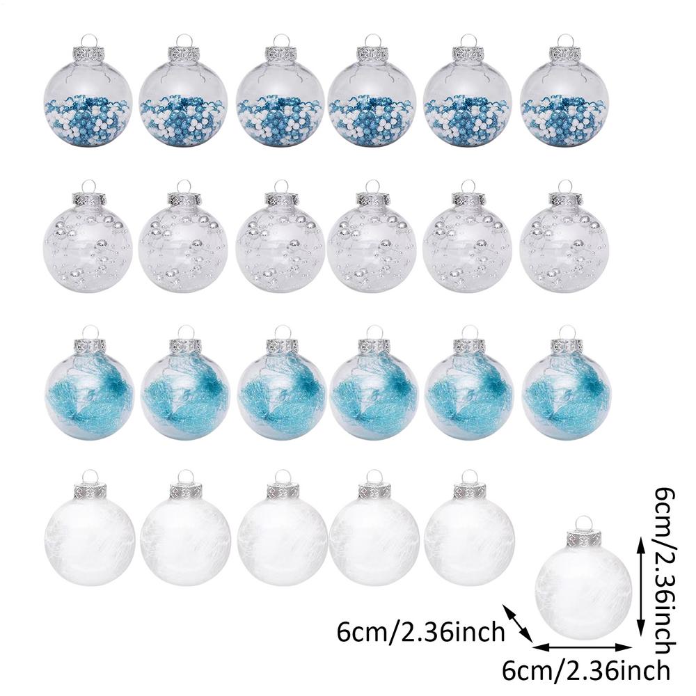 Christmas Ball Ornaments 24 Pieces Clear Christmas Balls Holiday Decorations for Home Party Supplies Room Offices Dormitory