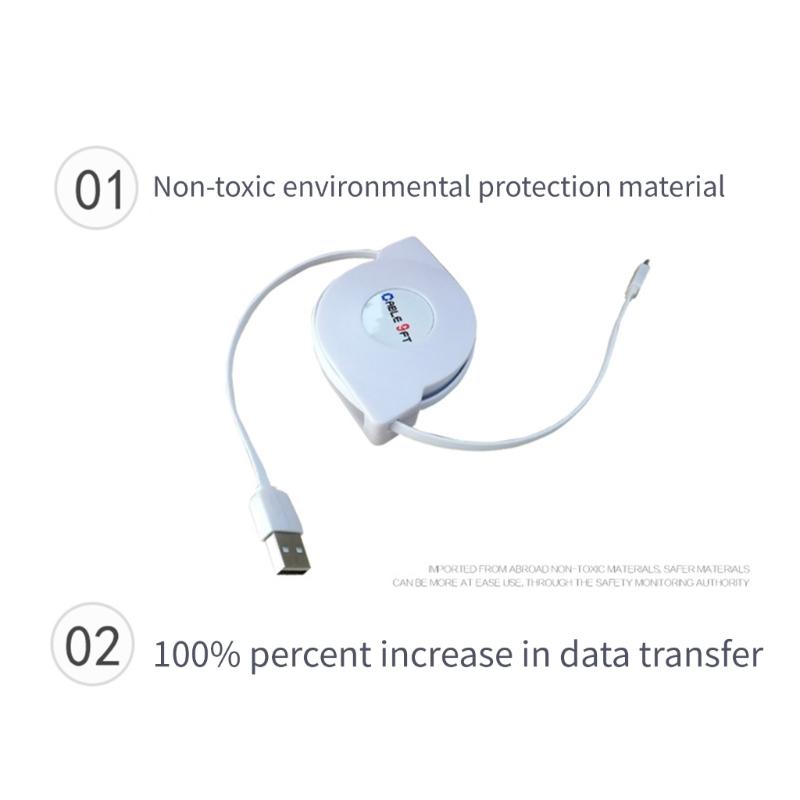 Expandable USB To Type C Charger Cable Versatile Data Cable 10W Anti-winding Perfect for Mobile Devices & Headphones