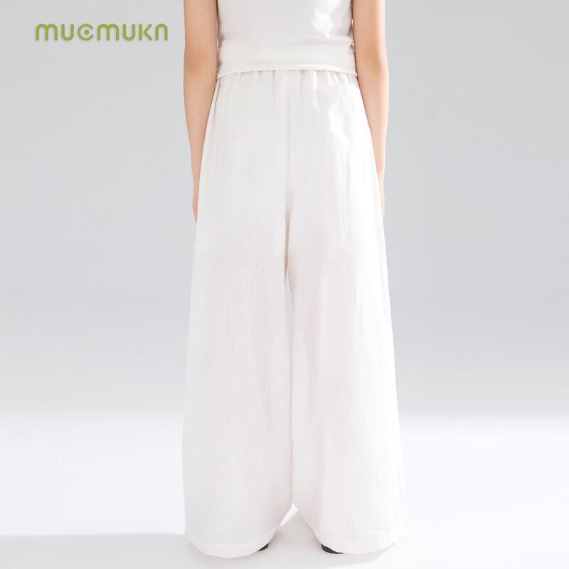 Lässige lange Hose für Mädchen aus Leinenmischung